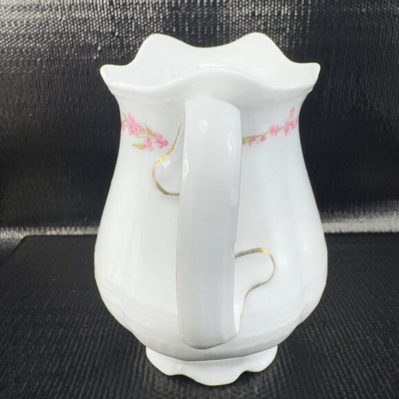Antique Victoria Austria Fine Porcelain Small Pitcher Creamer Floral Pattern VTG - Picture 10 of 11